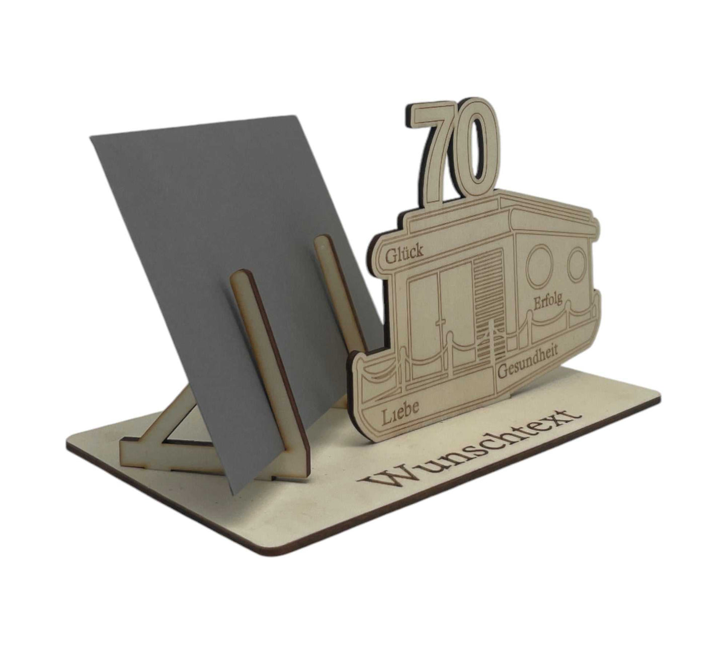 70. Geburtstag – Geldgeschenk kreativ verpacken mit einer dekorativen Holz-Gutscheinverpackung und maritimer Symbolik.