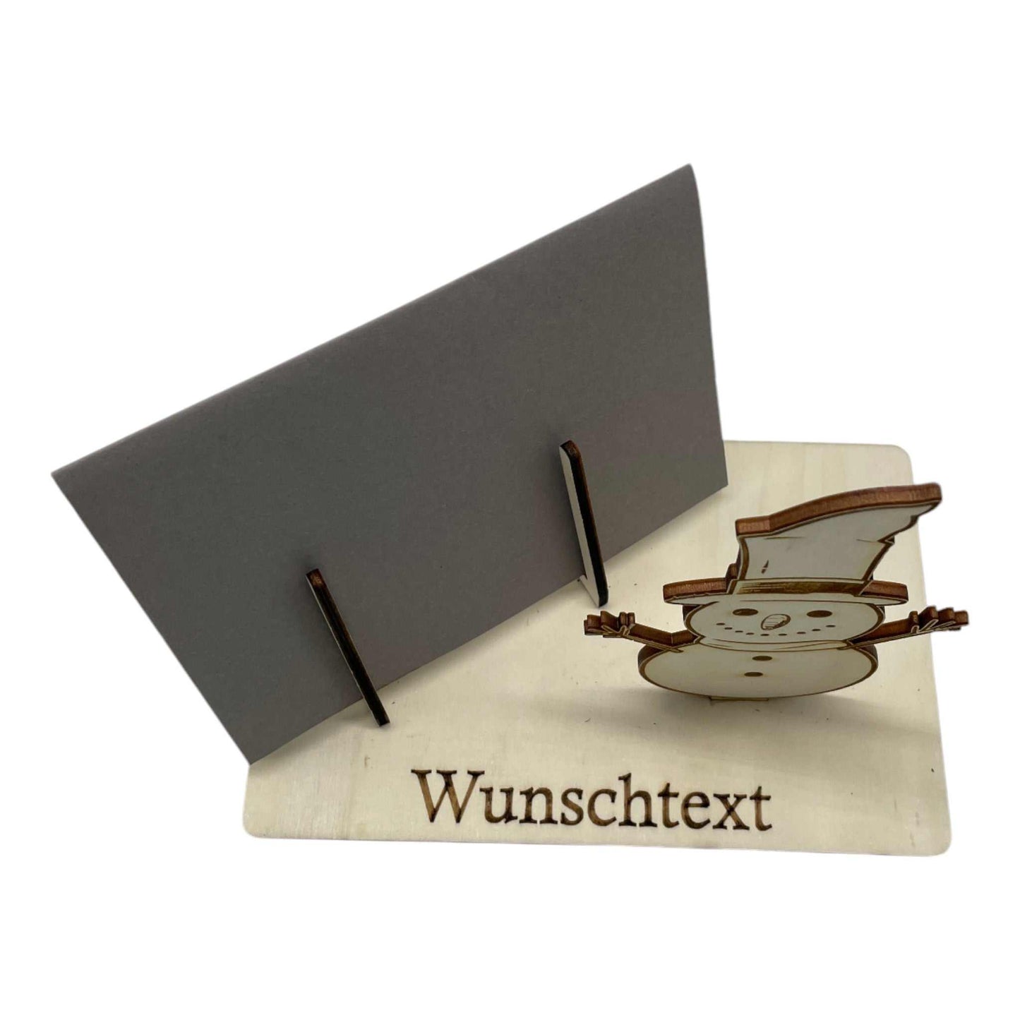 Weihnachten Gutschein verpacken - Motiv Schneemann 1