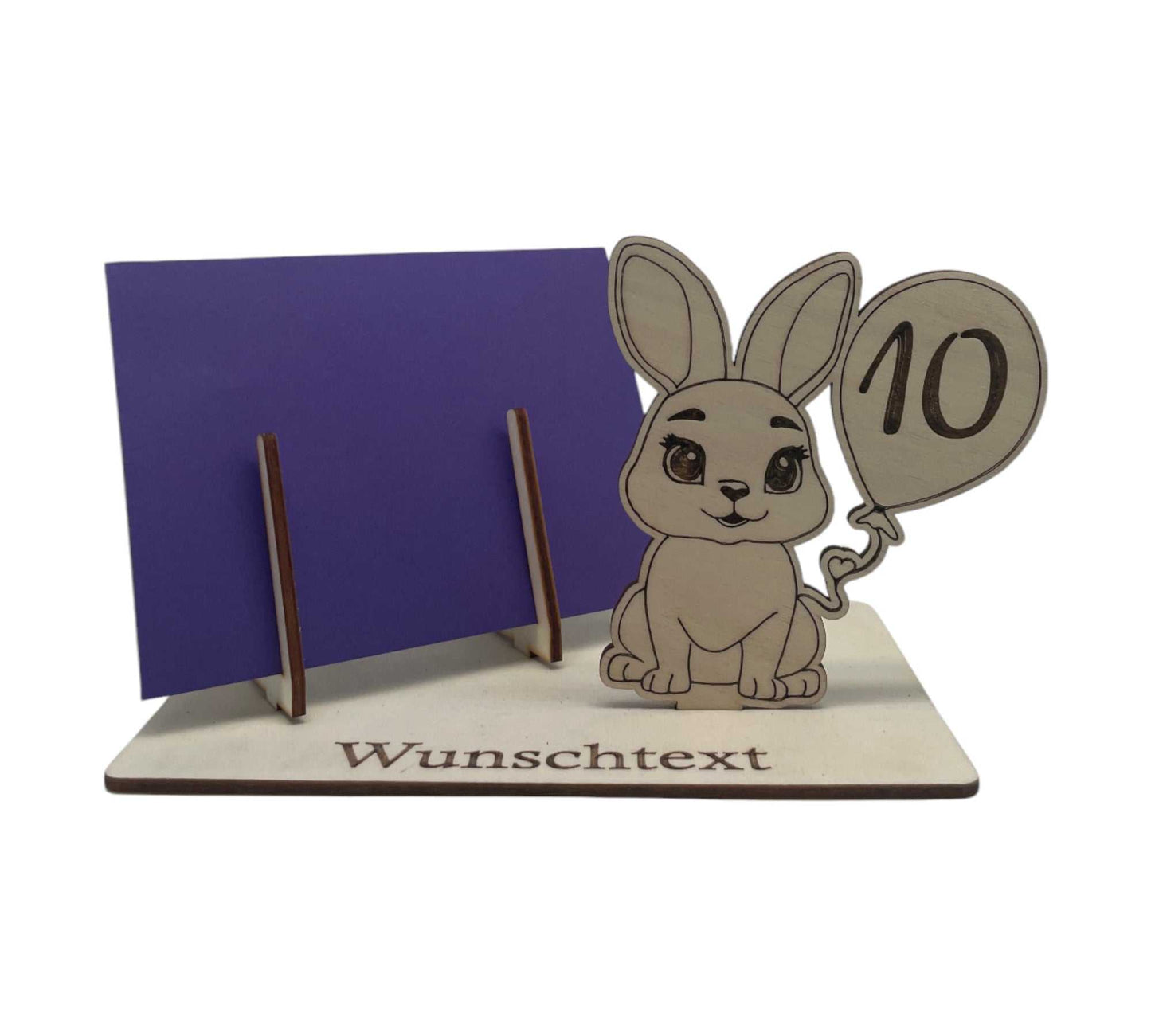 Geldgeschenk Geburtstag – Hase mit Wunschgravur