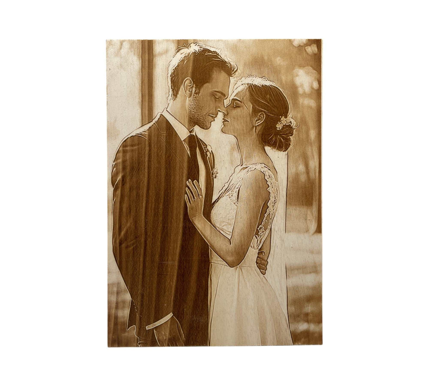 Individuelle Fotogravur auf Holz – perfekt als natürliche Dekoration oder ein persönliches Geschenk für besondere Momente oder als Wanddekoration