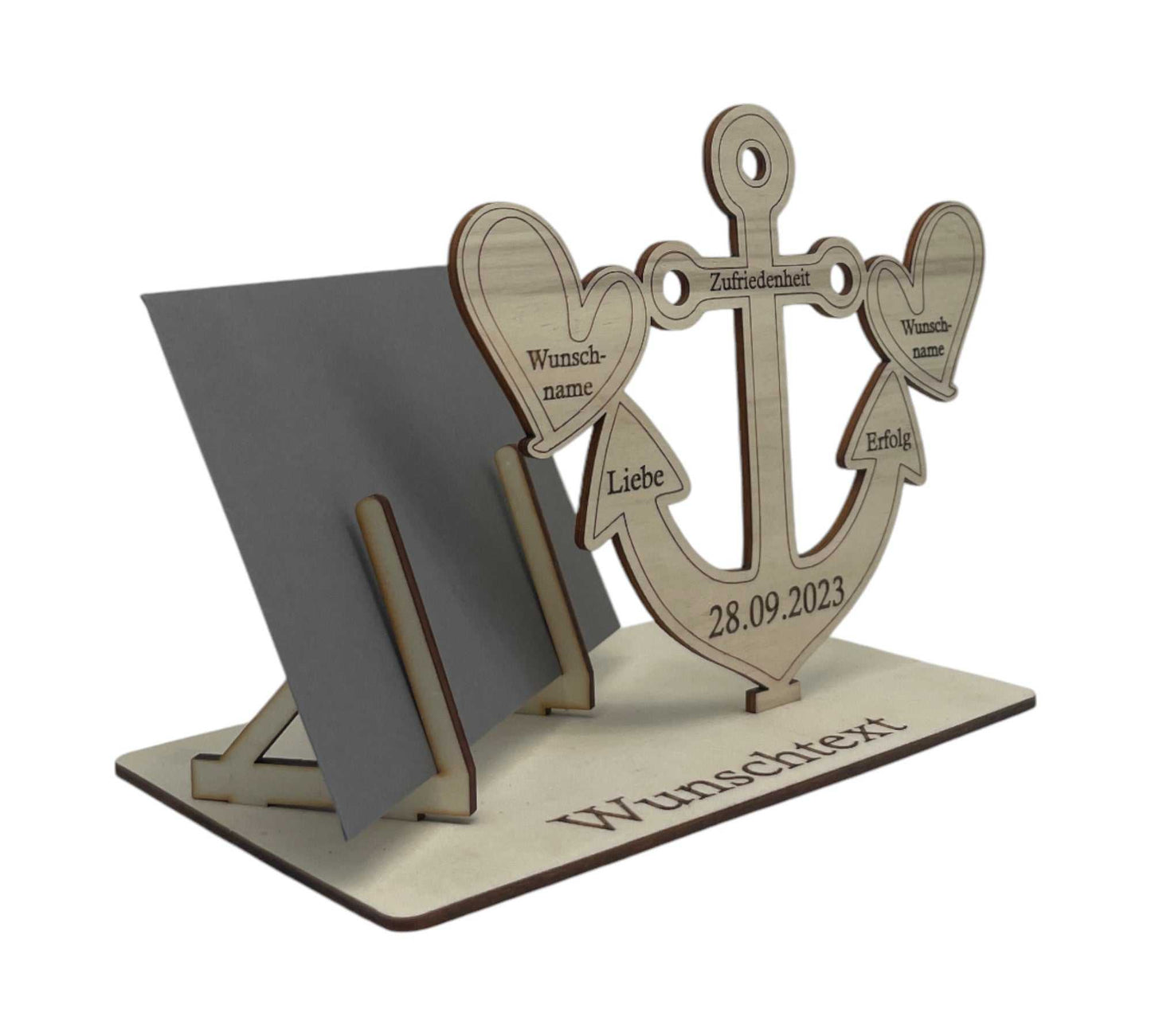 Personalisierbares Hochzeitsgeschenk aus Holz