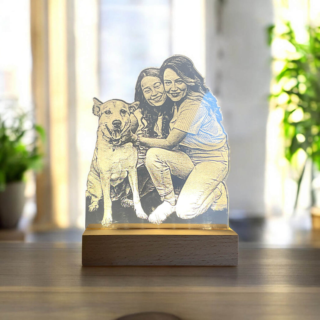 Fotogravur auf Acrylglas mit LED-Beleuchtung als Geschenkidee