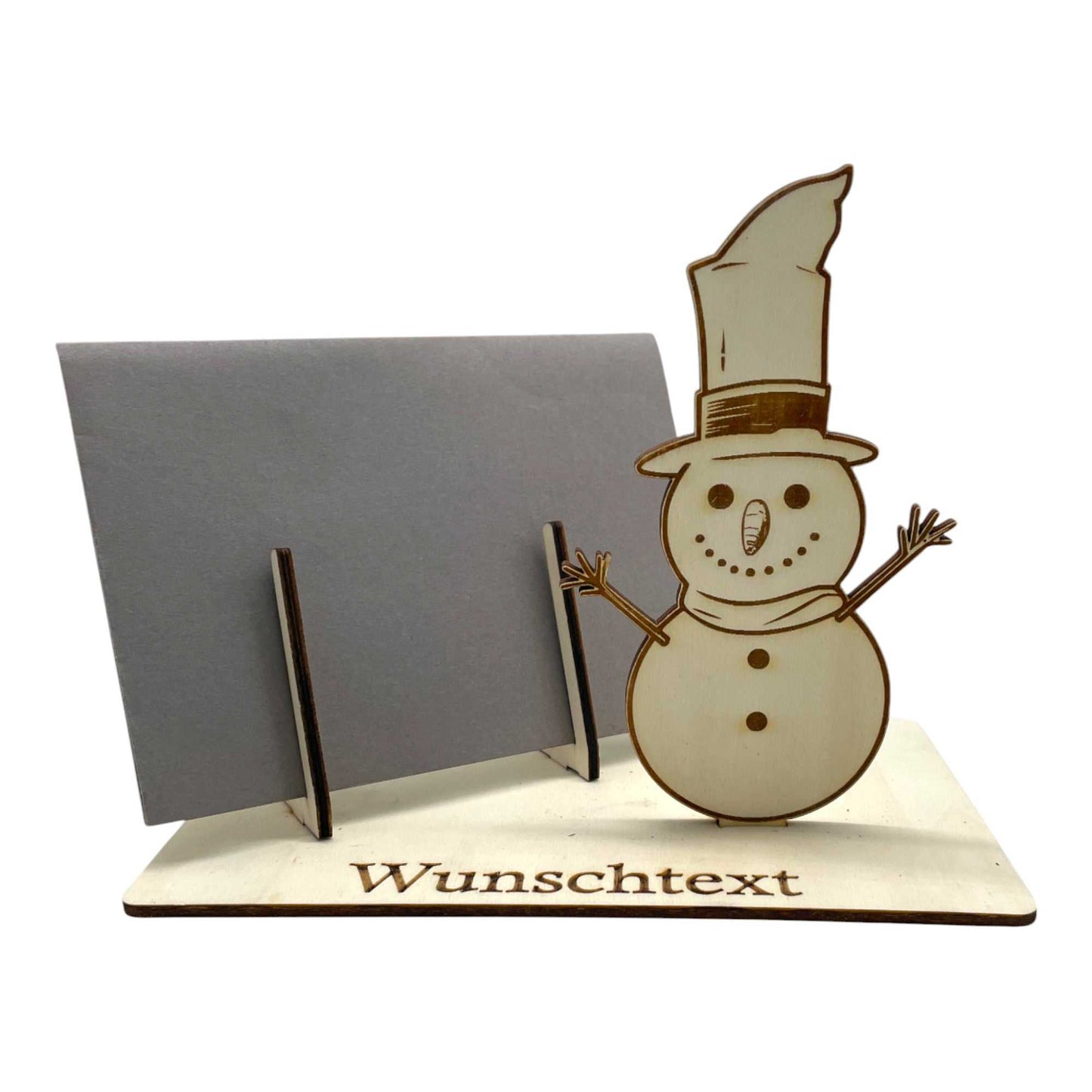 Weihnachten Gutschein verpacken - Motiv Schneemann 1