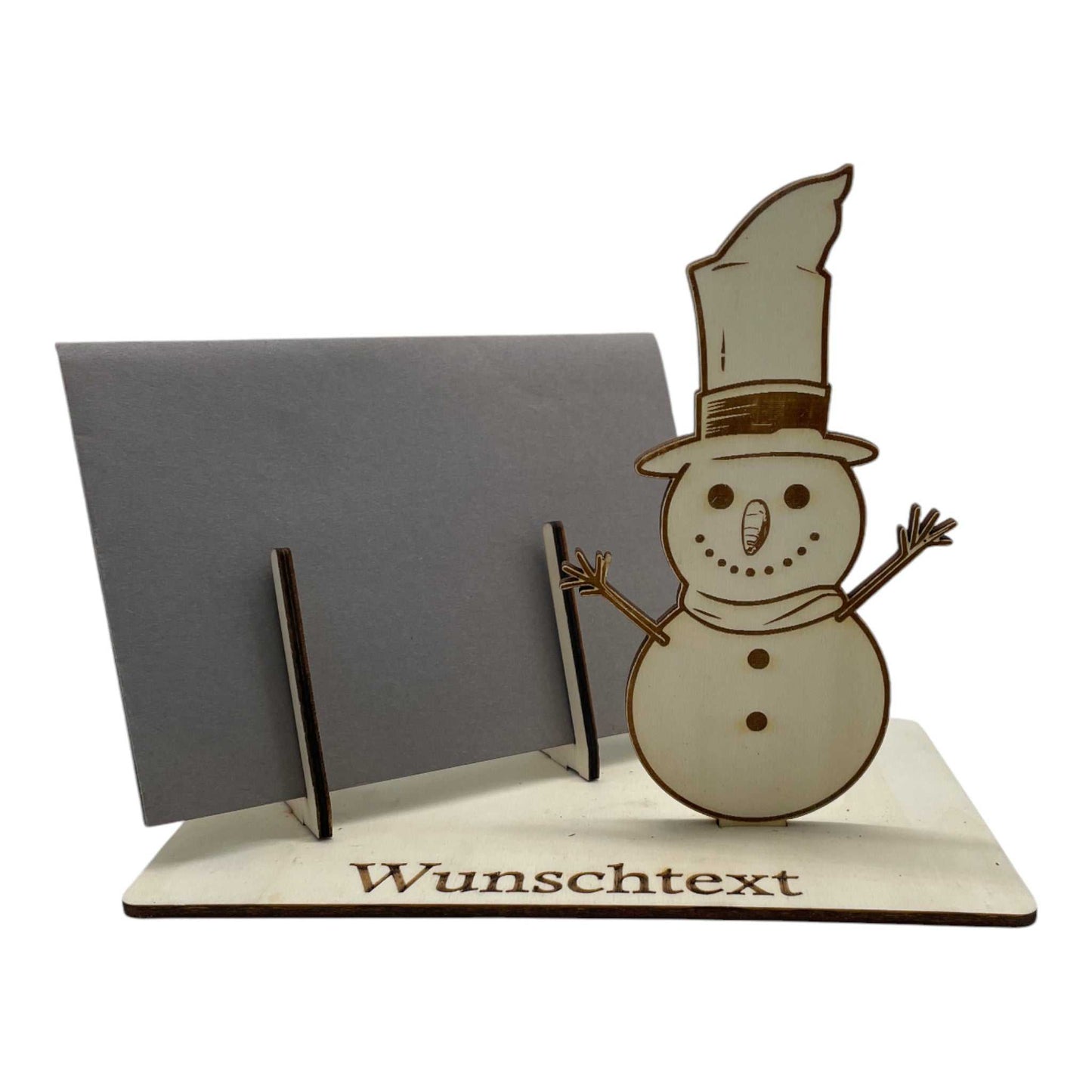 Weihnachten Gutschein verpacken - Motiv Schneemann 1