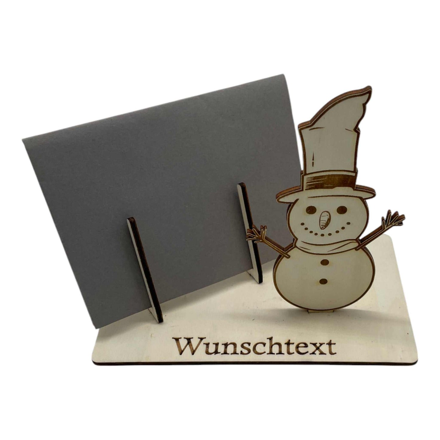 Weihnachten Gutschein verpacken - Motiv Schneemann 1