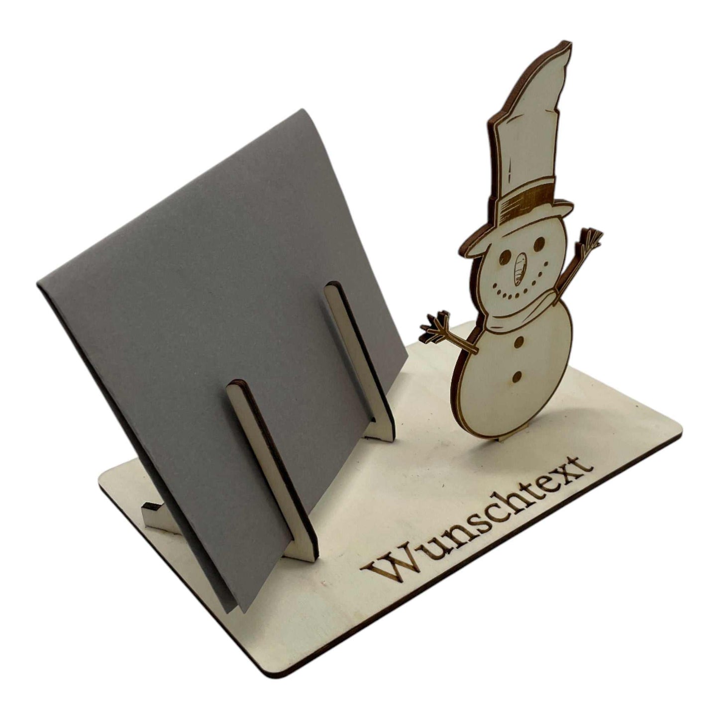 Weihnachten Gutschein verpacken - Motiv Schneemann 1