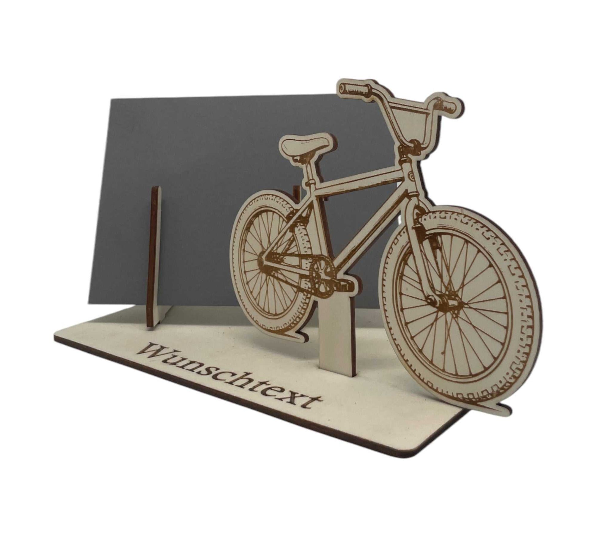 Holzhalter mit BMX-Rad-Motiv – ideal für Gutschein oder Geldgeschenk