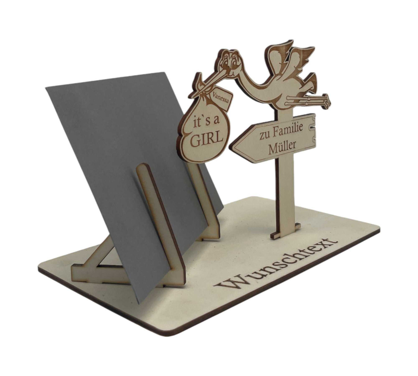 Babygeschenk – kreative Gutscheinverpackung mit Storch