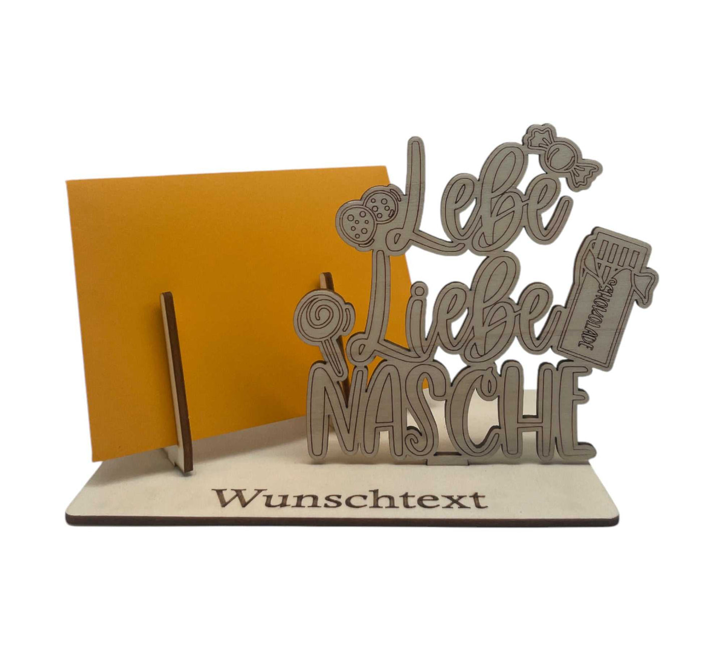 Gutscheinidee mit Bonbon, Lolli und Keks