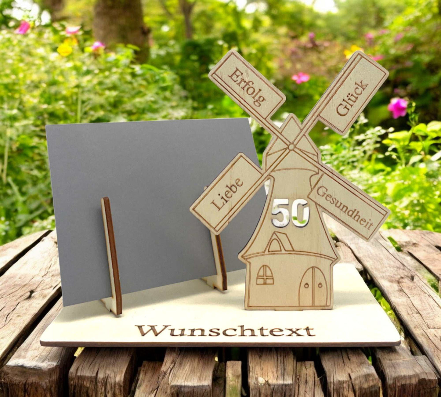 Geldgeschenk 50. Geburtstag Windmühle