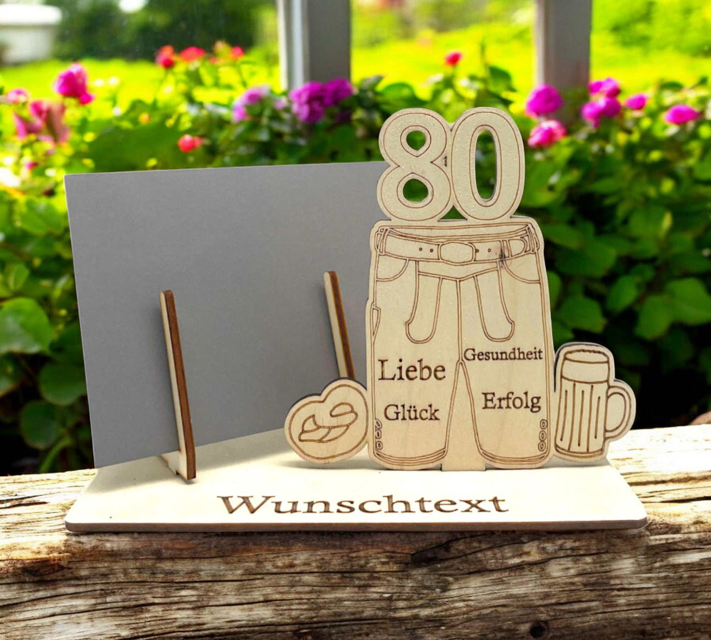 Geldgeschenk 80. Geburtstag bayerisches Motiv