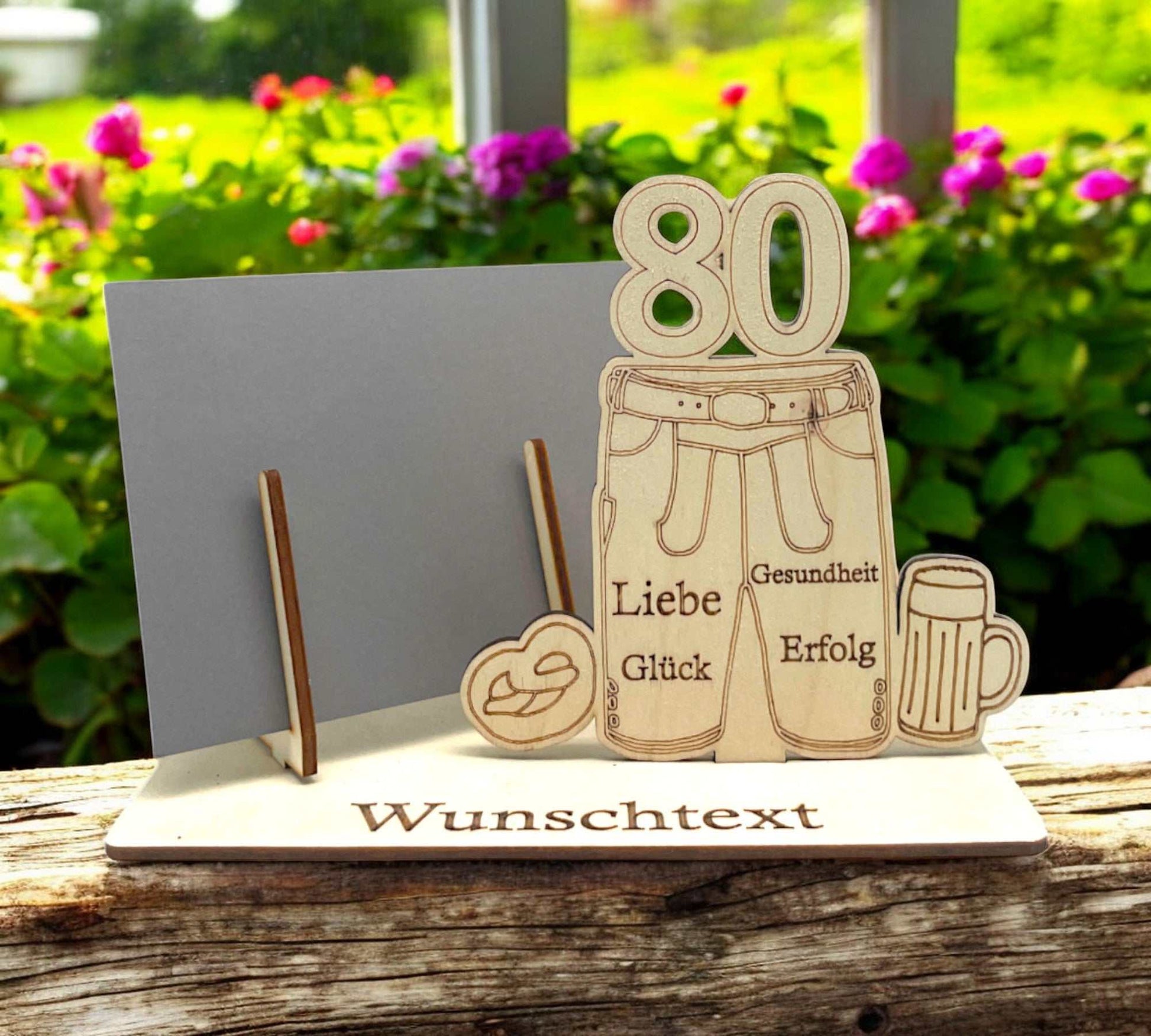 Geldgeschenk 80. Geburtstag bayerisches Motiv