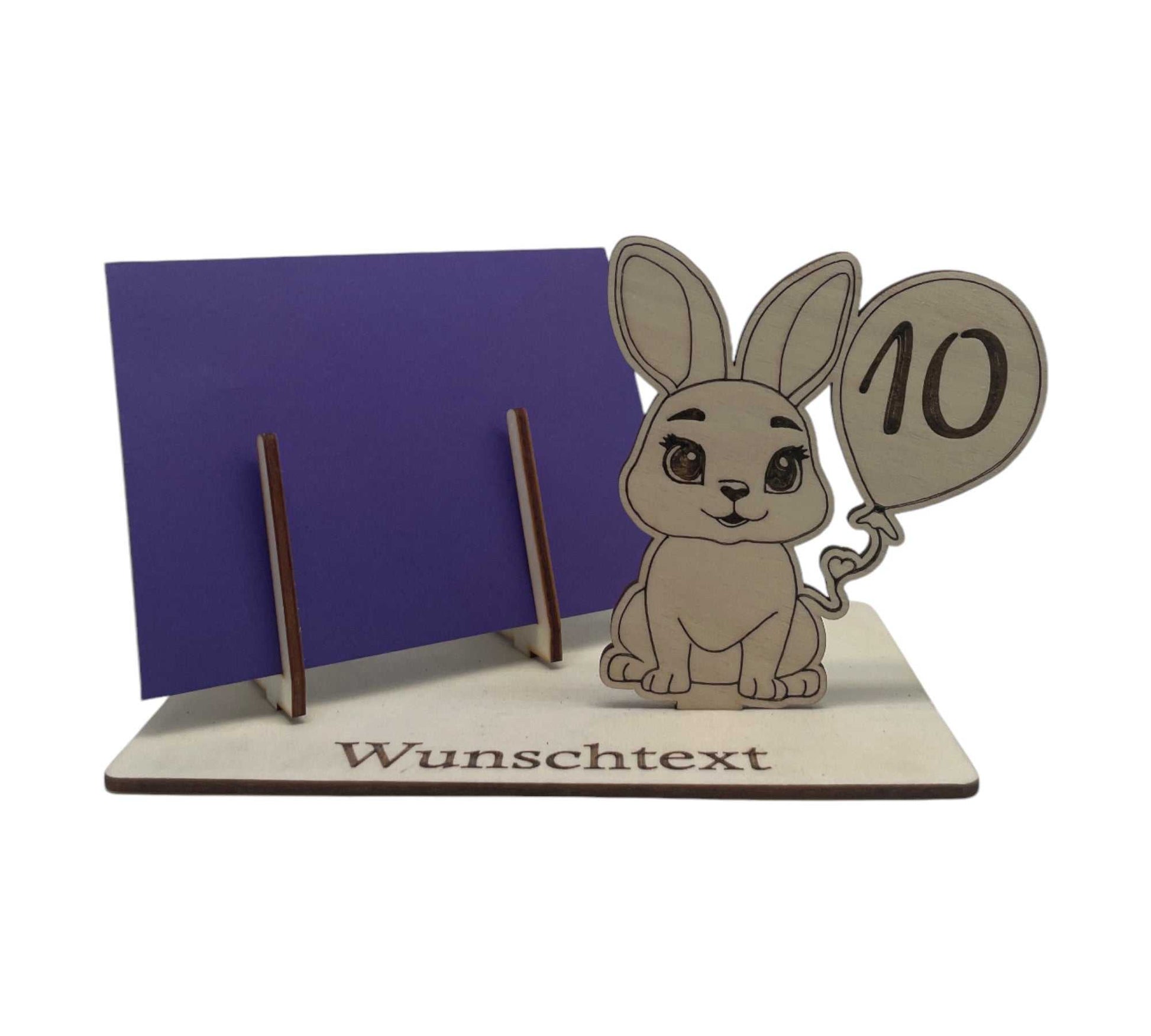 Geldgeschenk Geburtstag – Hase mit Wunschgravur