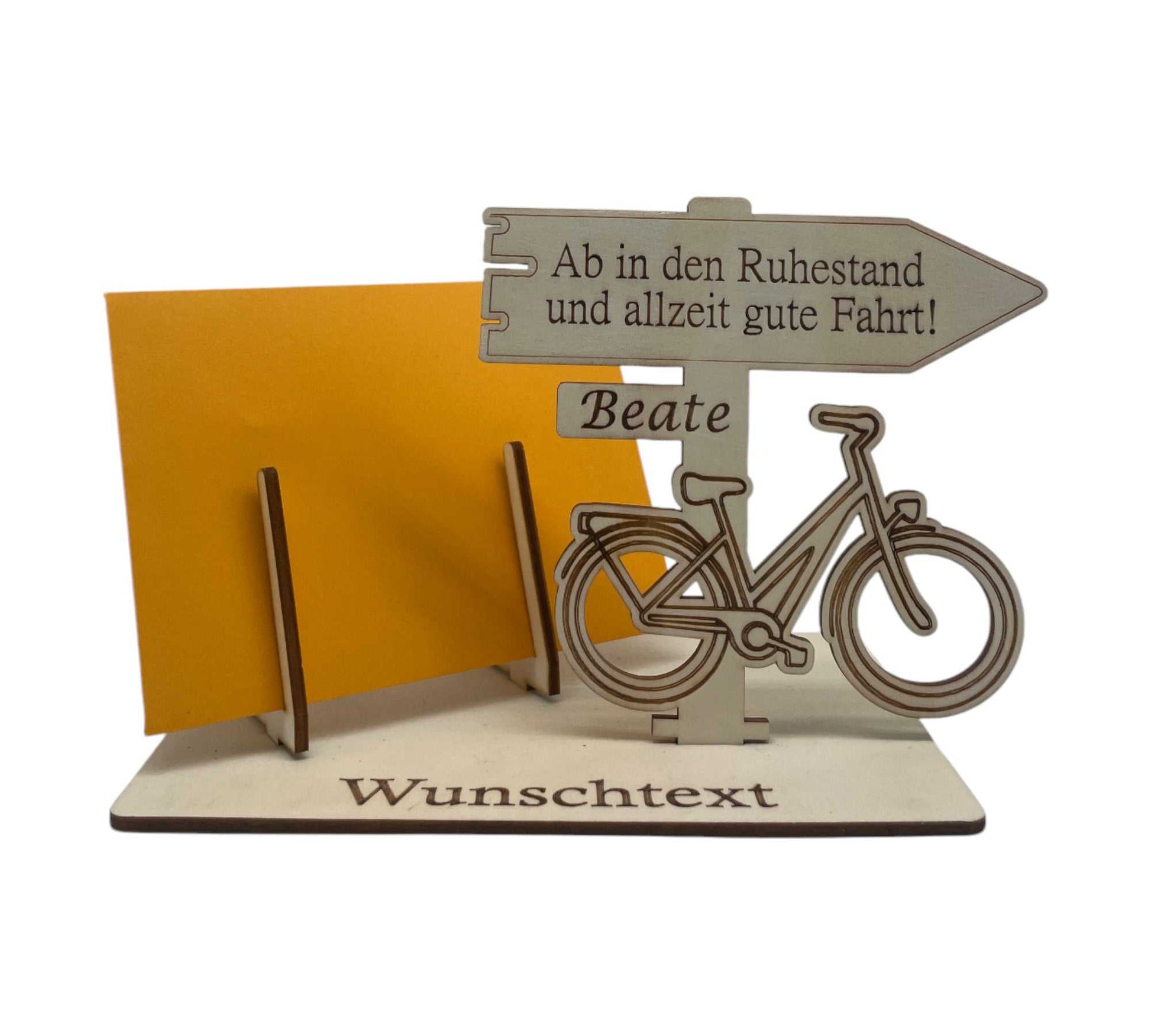 kinderfahrrad als geschenk verpacken Gutschein verpacken zum Ruhestand – mit Fahrrad und Wunschtext – Geschenke