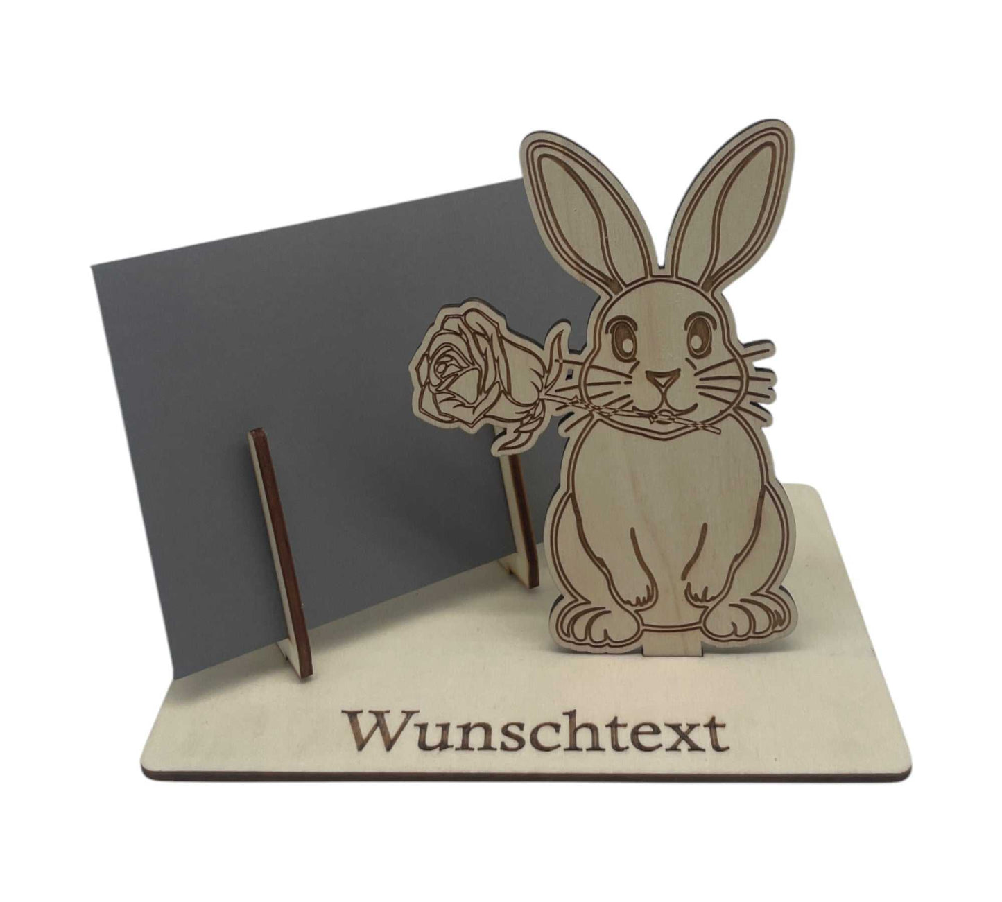 Kreative Geschenkidee mit Hase und Blume