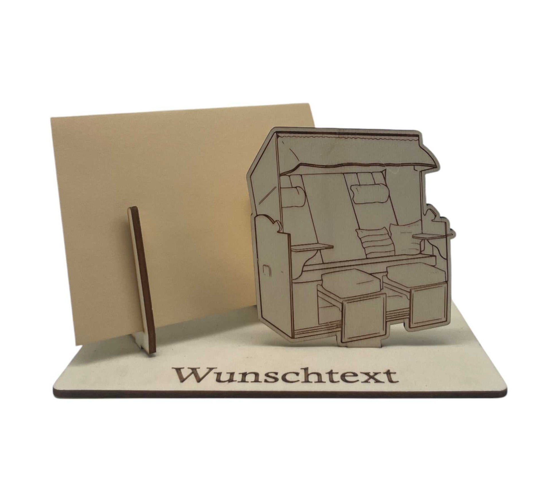 Graviertes Motiv Strandkorb – ideal für Meerliebhaber