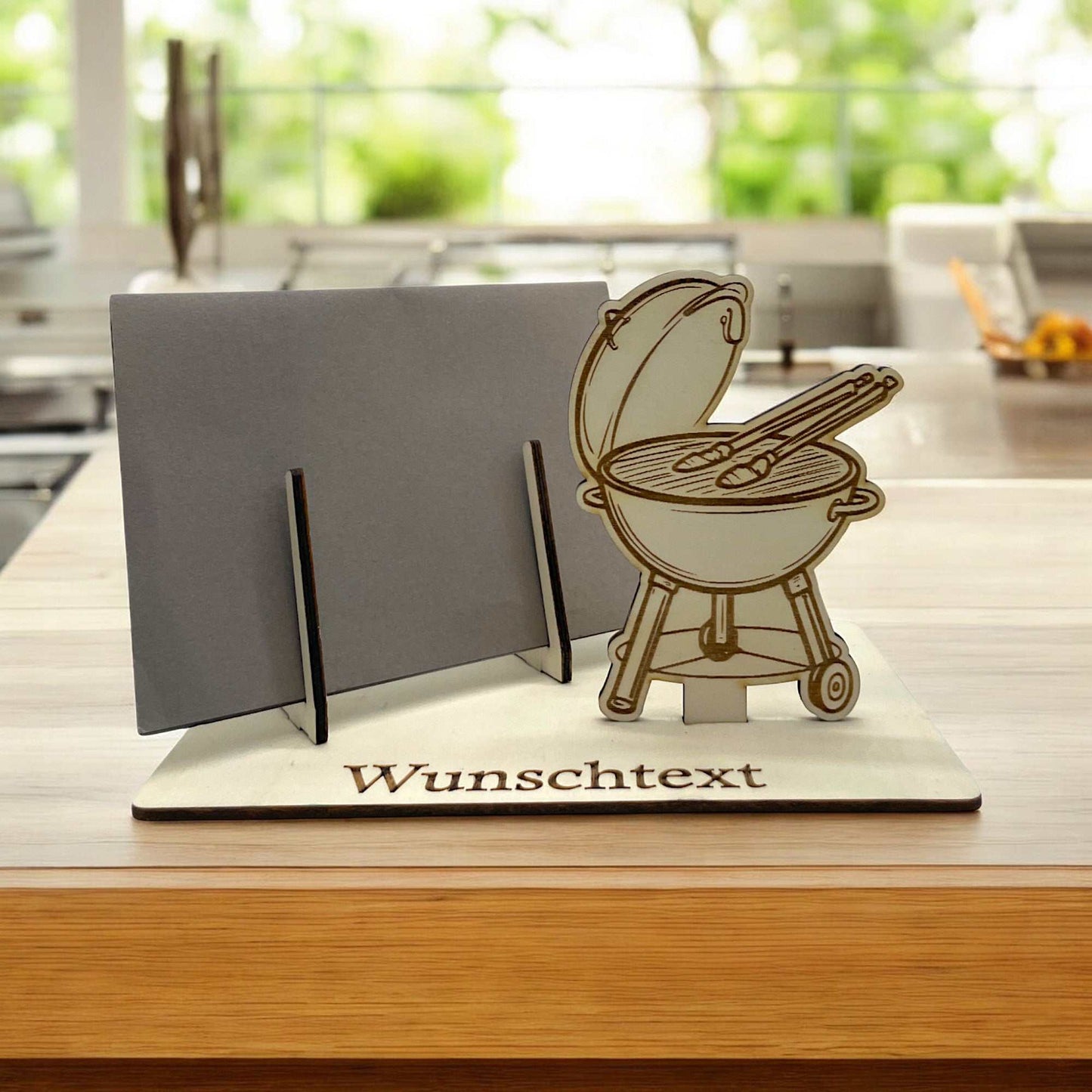 Geldgeschenk verpacken für Grillfreunde – Grill mit Zange als Motiv