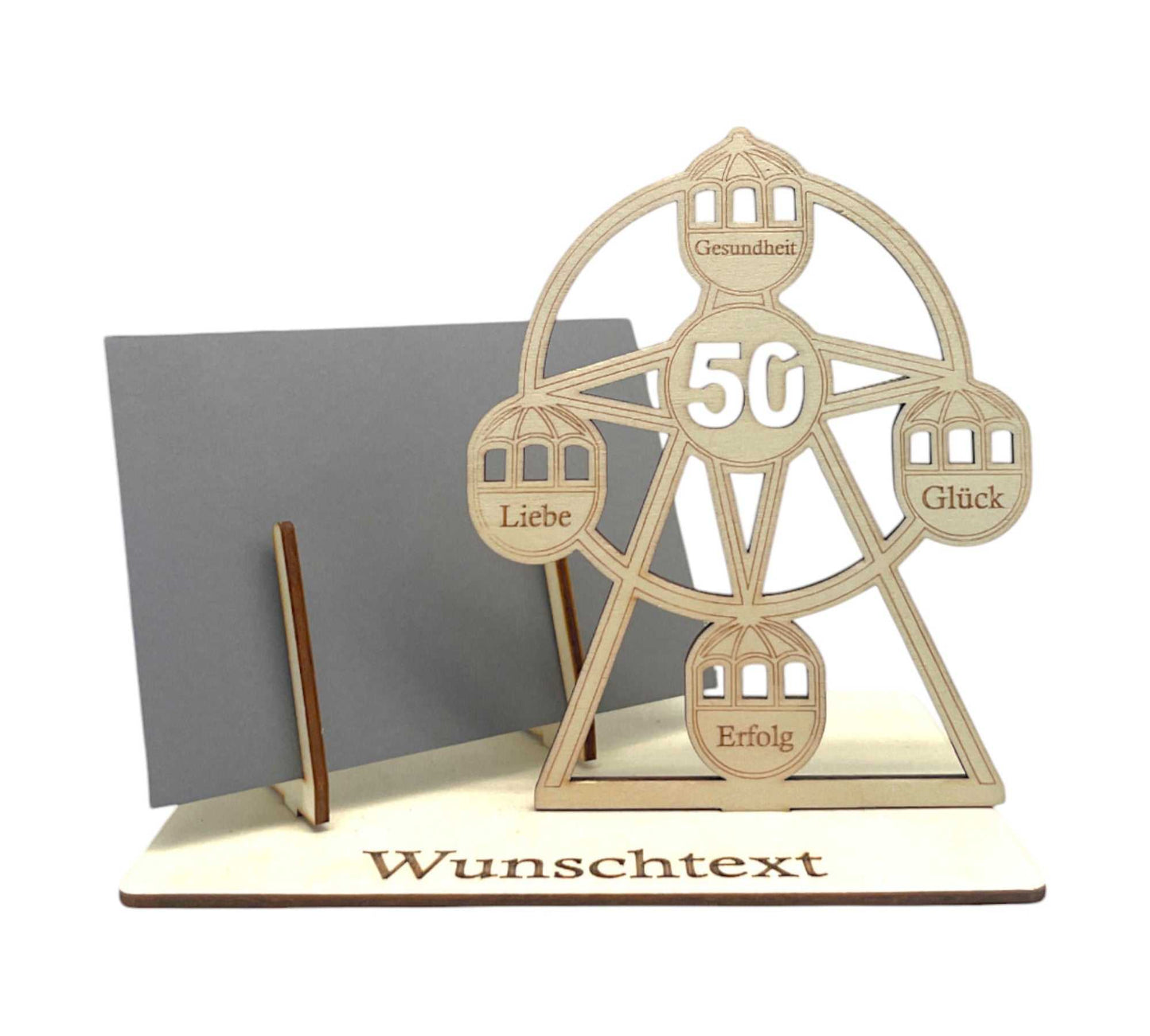 Gutschein 50. Geburtstag Riesenrad mit Wunschgrav