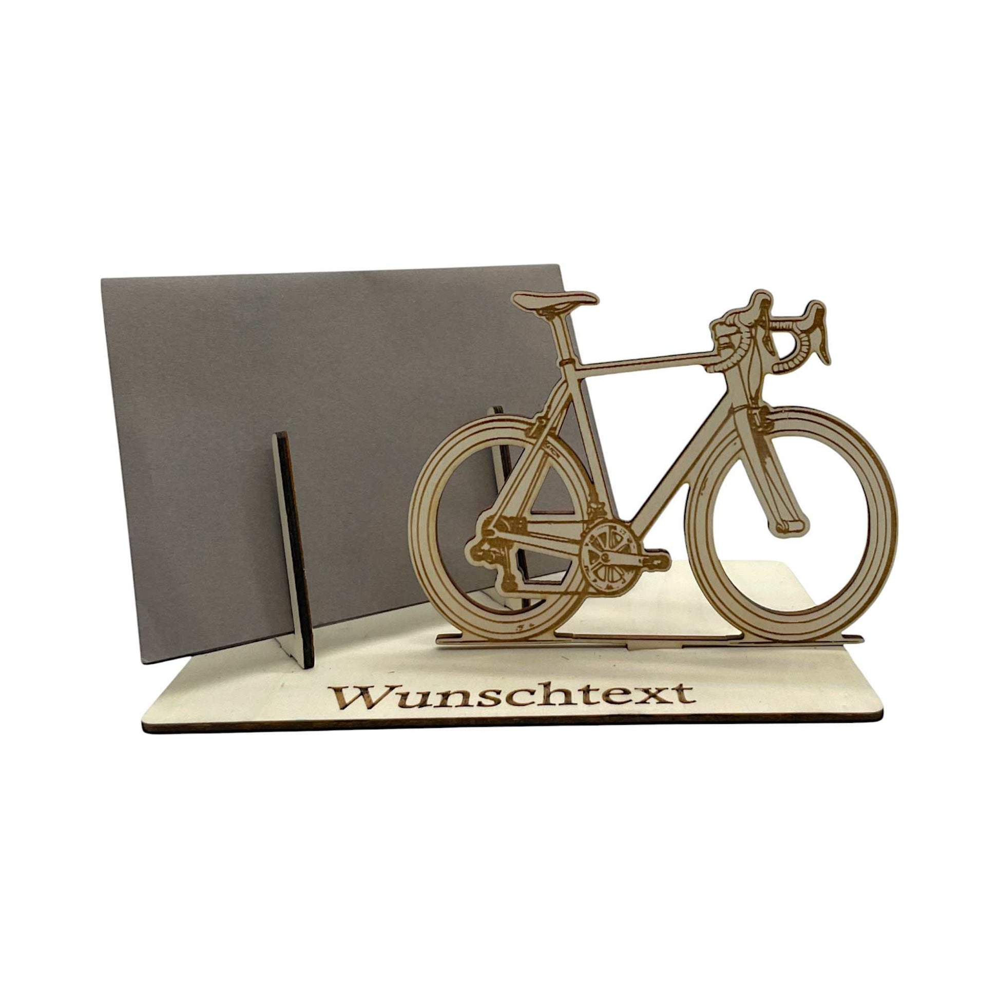 Gutschein verpacken mit Rennrad-Motiv – mit Wunschtext – Geschenke