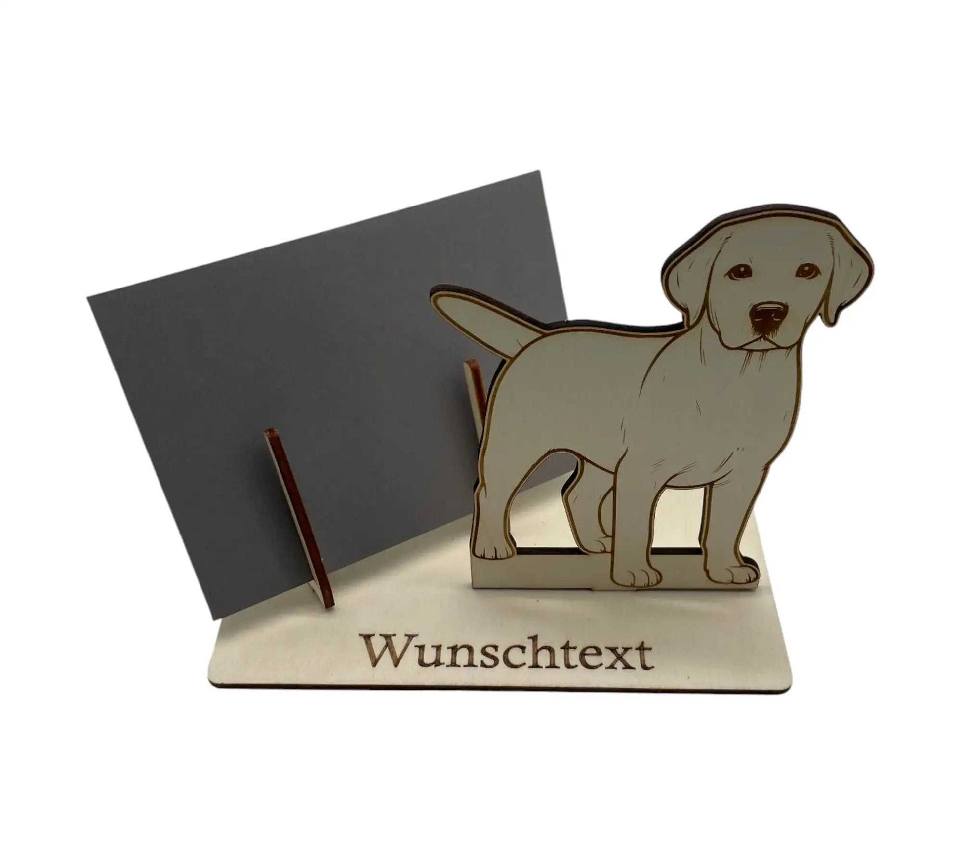 Gutscheinhalter aus Holz mit Labrador-Motiv – Gutschein verpacken für Hundeliebhaber, ideal für besondere Anlässe.