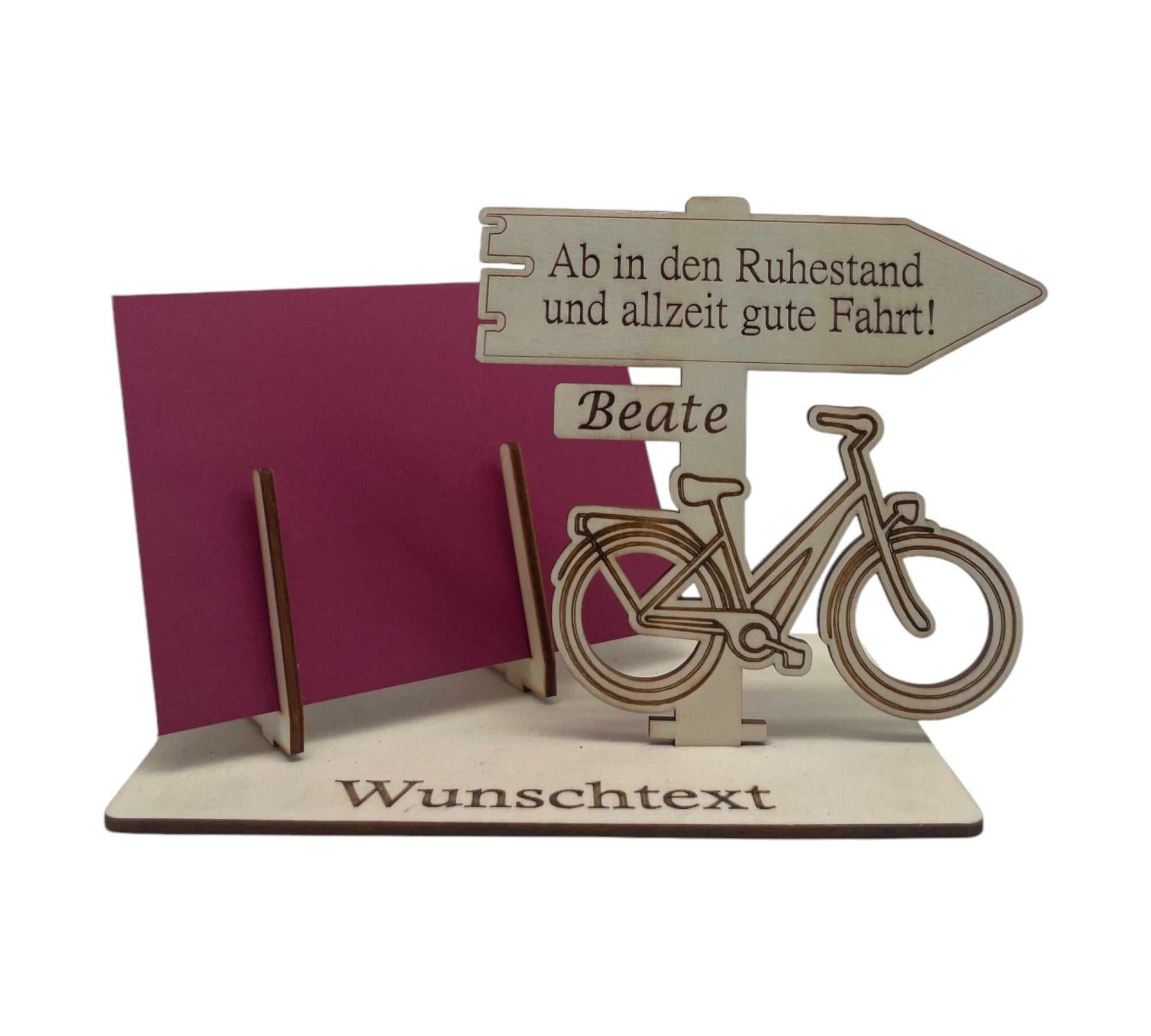 kinderfahrrad als geschenk verpacken Gutschein verpacken zum Ruhestand – mit Fahrrad und Wunschtext – Geschenke