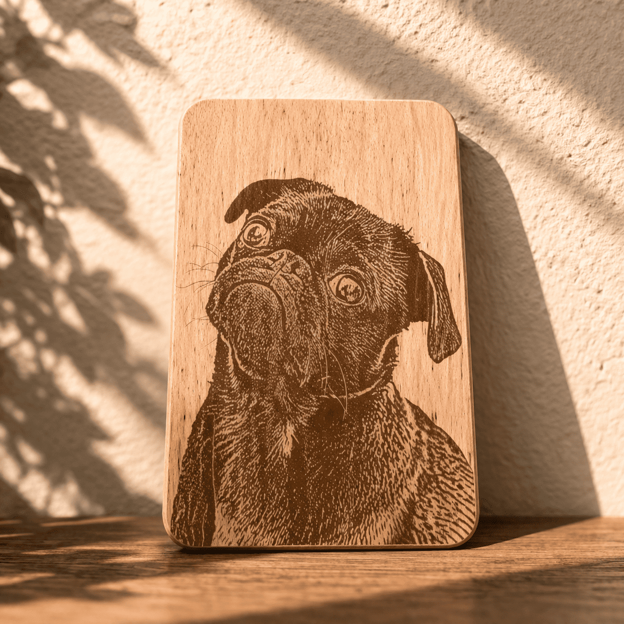 holzbrett gravur mit foto personalisiertes geschenk aus holz mit natürlicher struktur