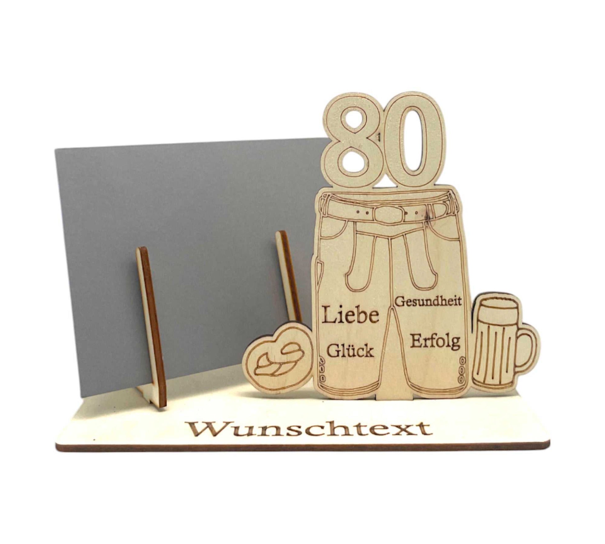 Kreative Geschenkidee 80. Geburtstag Lederhose Brezel