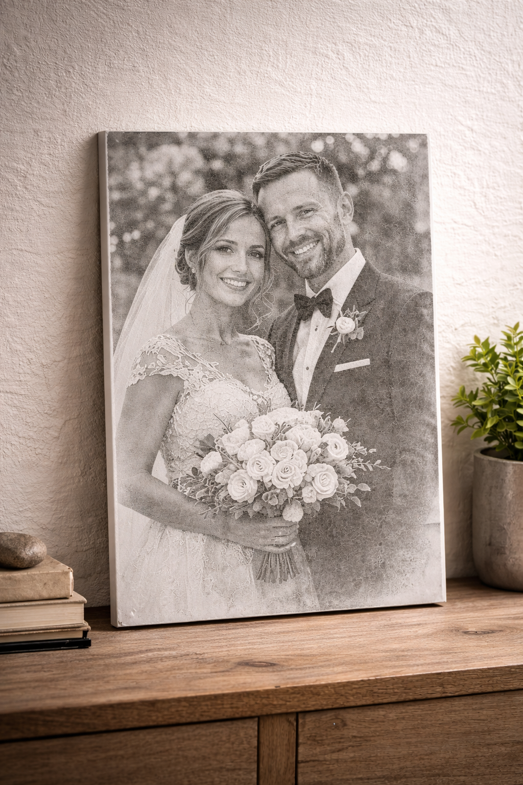 Personalisierte Magnetwand mit Fotogravur auf Metall für Zuhause