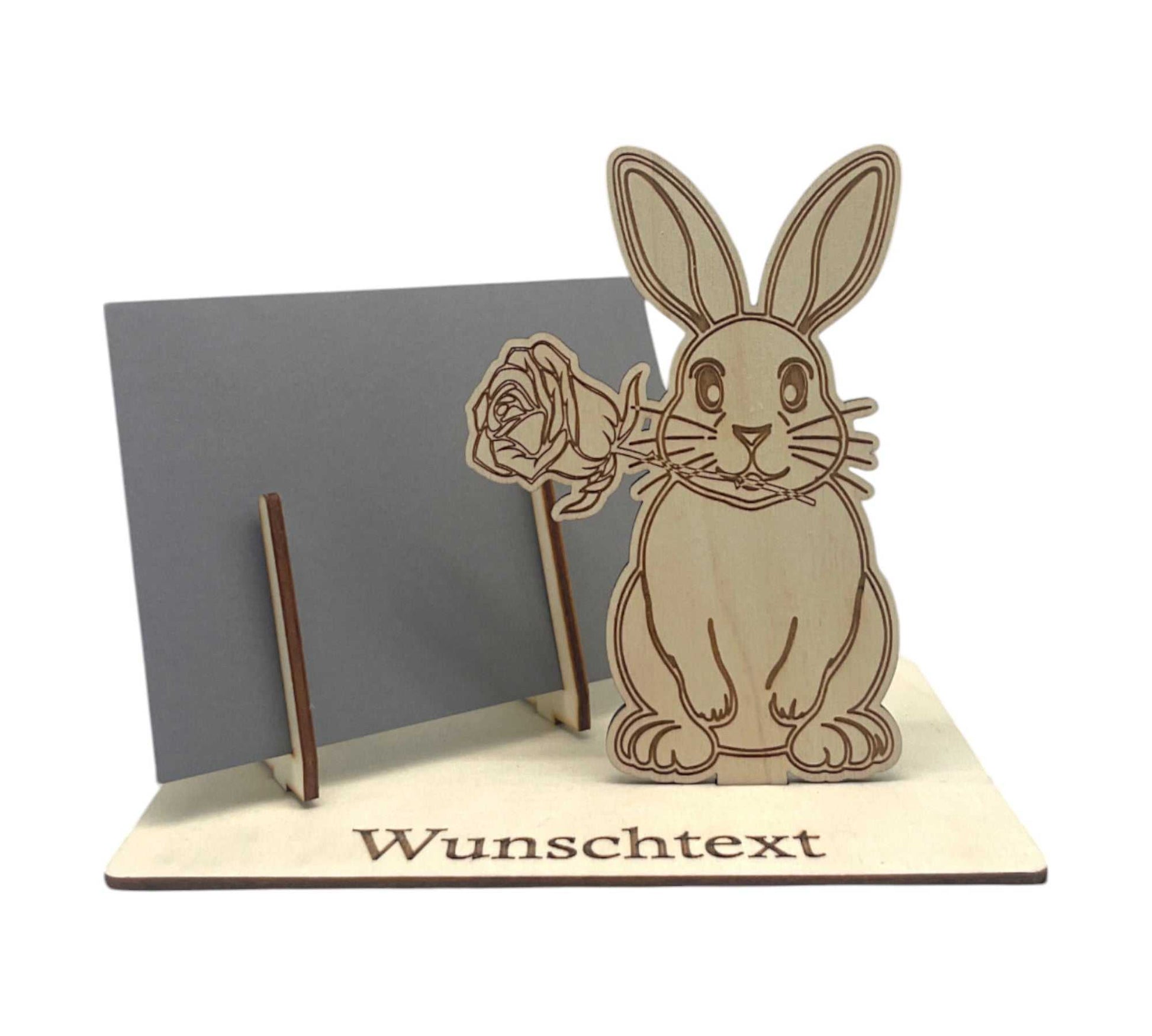 Geschenkidee zu Ostern mit graviertem Hasenmotiv