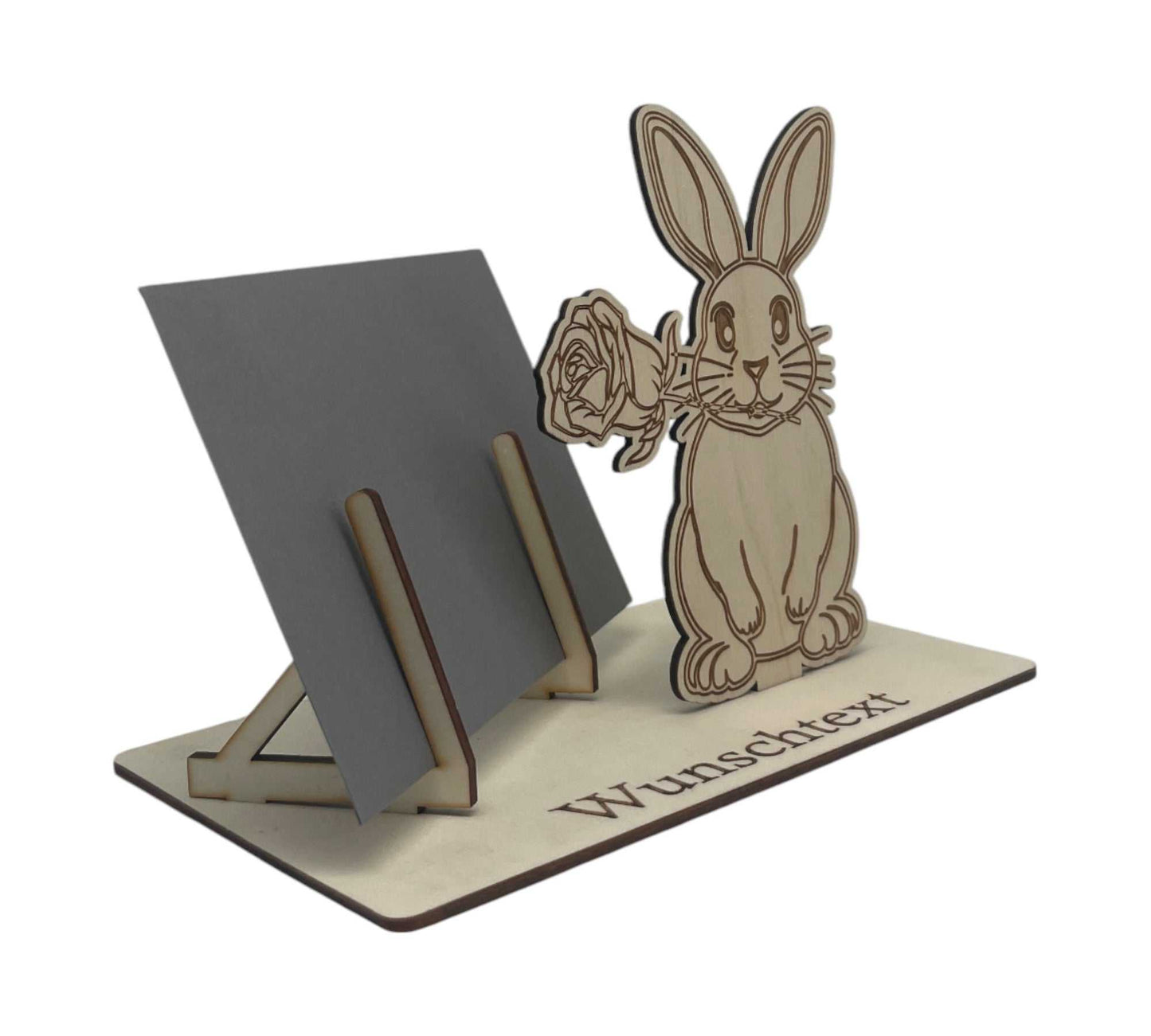 Personalisierbare Holzverpackung mit Hase für Geldgeschenke