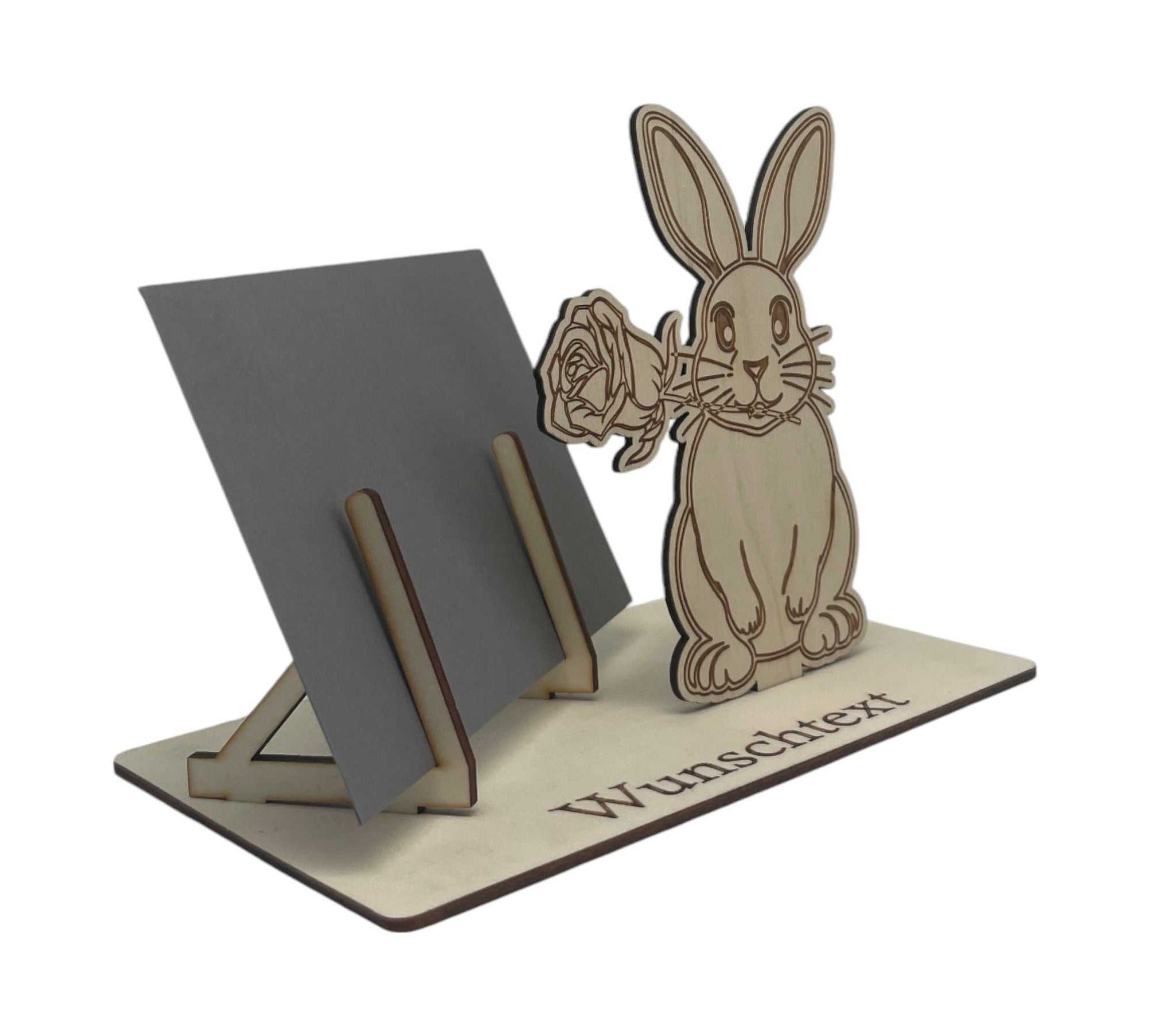 Personalisierbare Holzverpackung mit Hase für Geldgeschenke