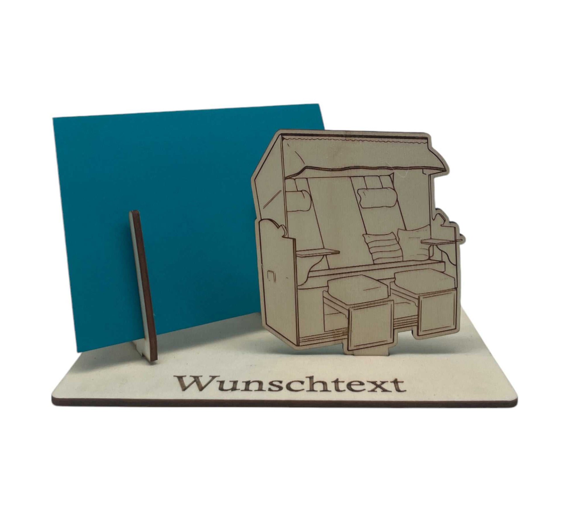 Strandkorb mit Wunschgravur als Präsent