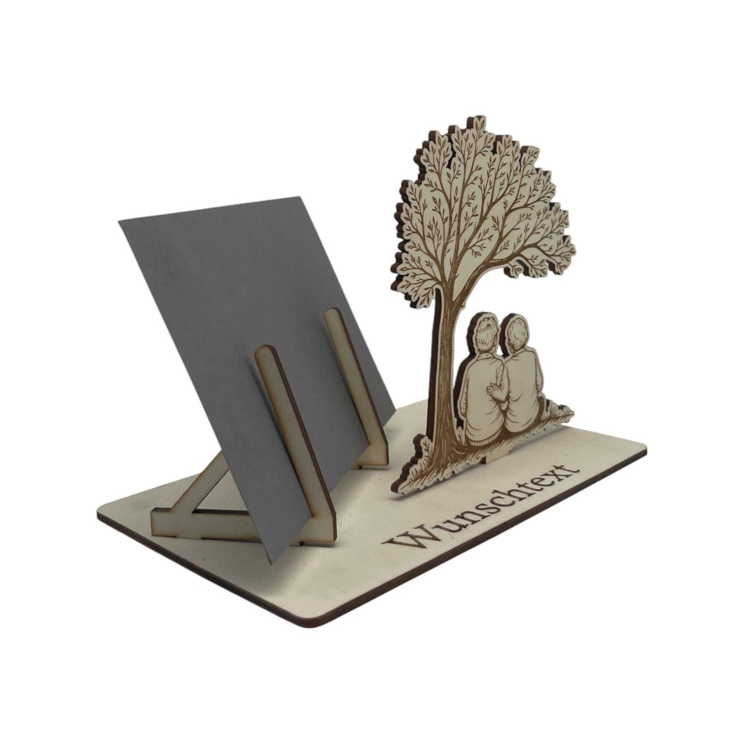 SVG & DXF Laserschnittdatei – Gutscheinhalter mit Pärchenmotiv für Holz
